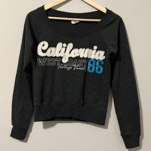 Graphic Silver California Long Sleeve Tee